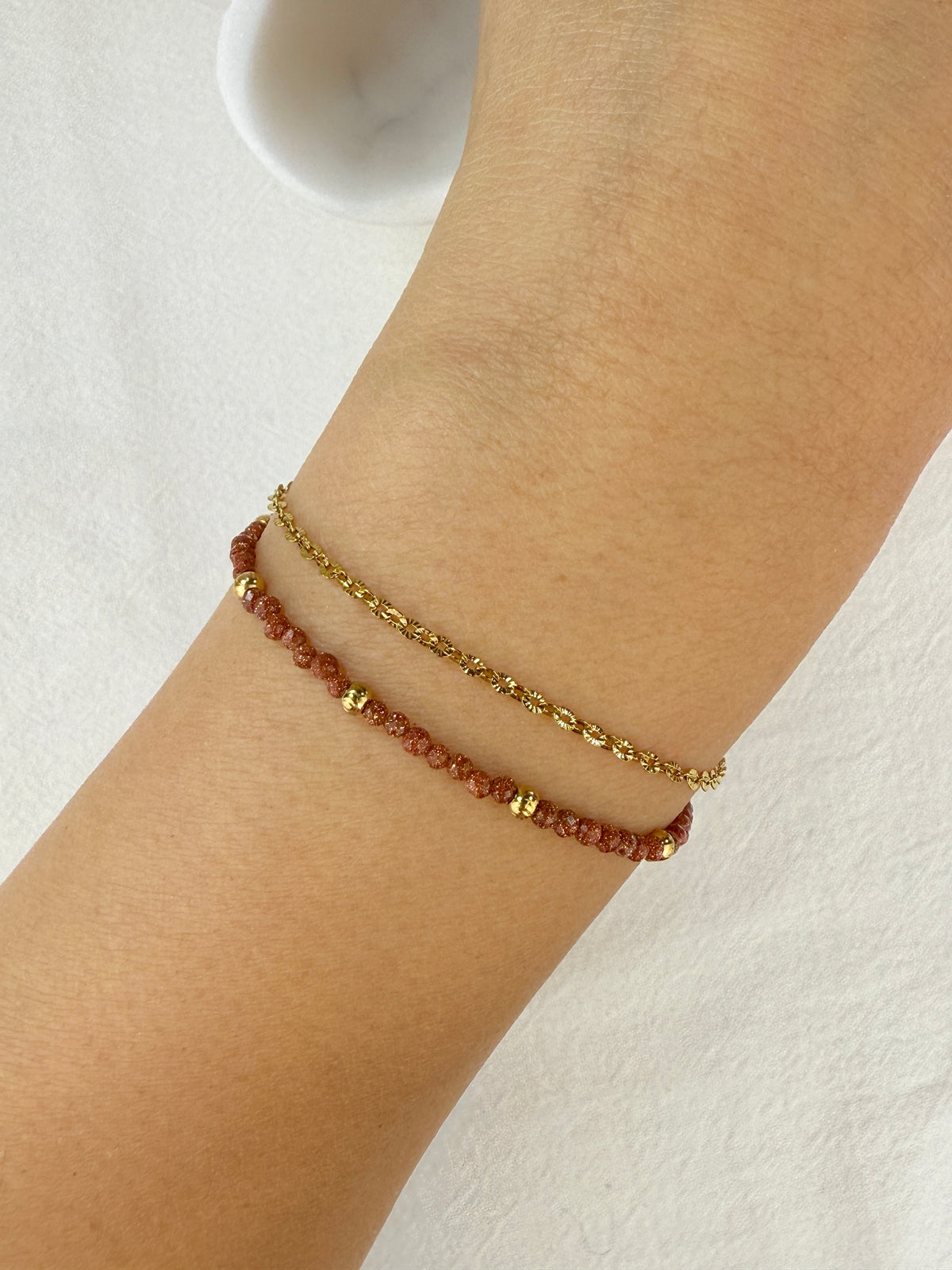 Bracelet PIERRE DE SABLE DORÉE