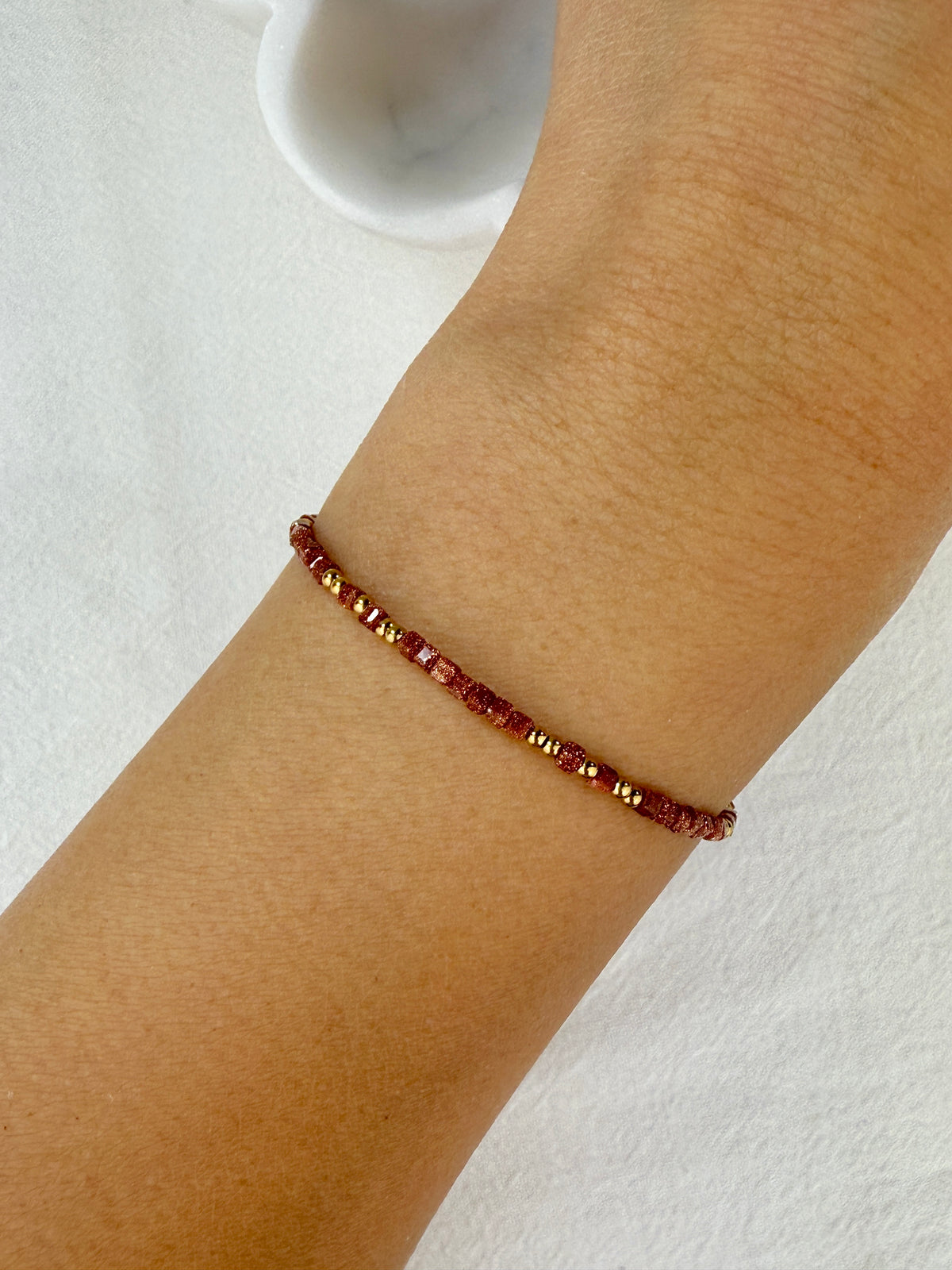 Bracelet PIERRE DE SABLE DORÉE