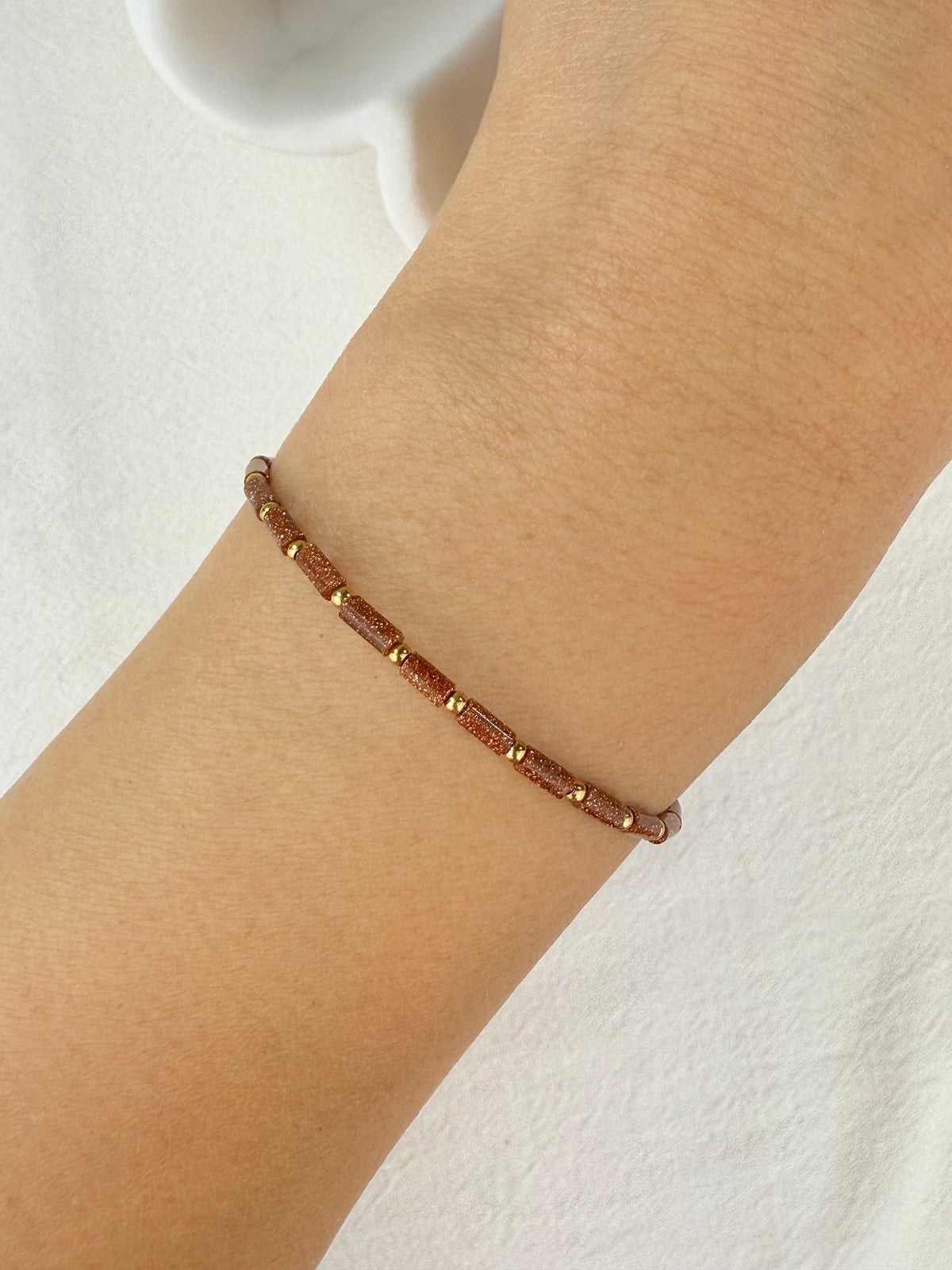 Bracelet PIERRE DE SABLE DORÉE