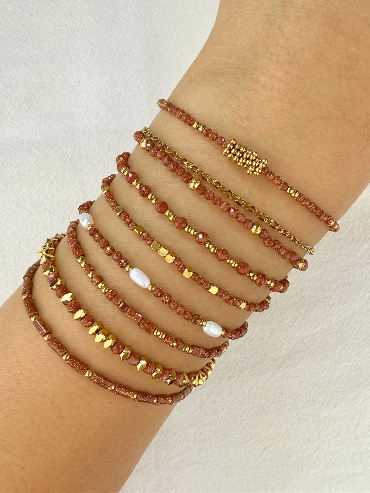 Bracelet PIERRE DE SABLE DORÉE