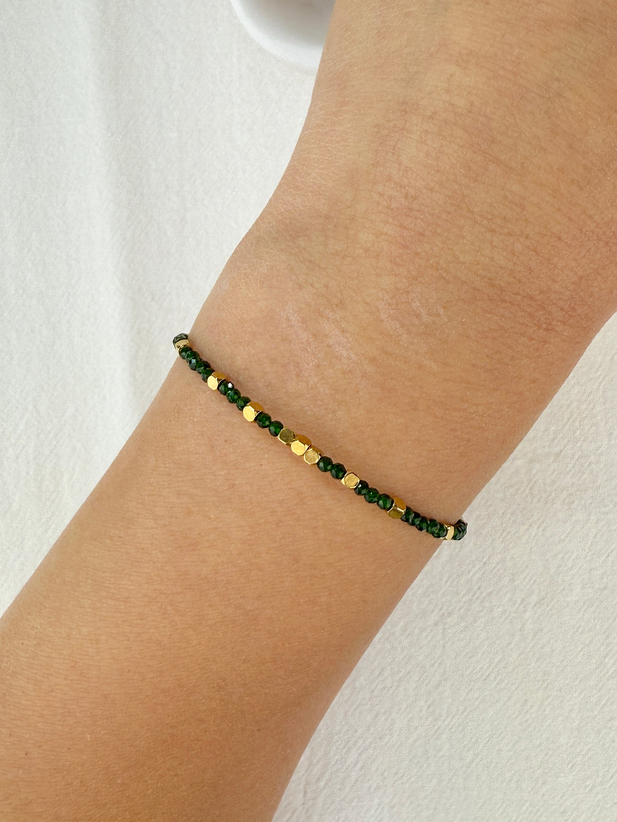 Bracelet PIERRE DE SABLE VERTE