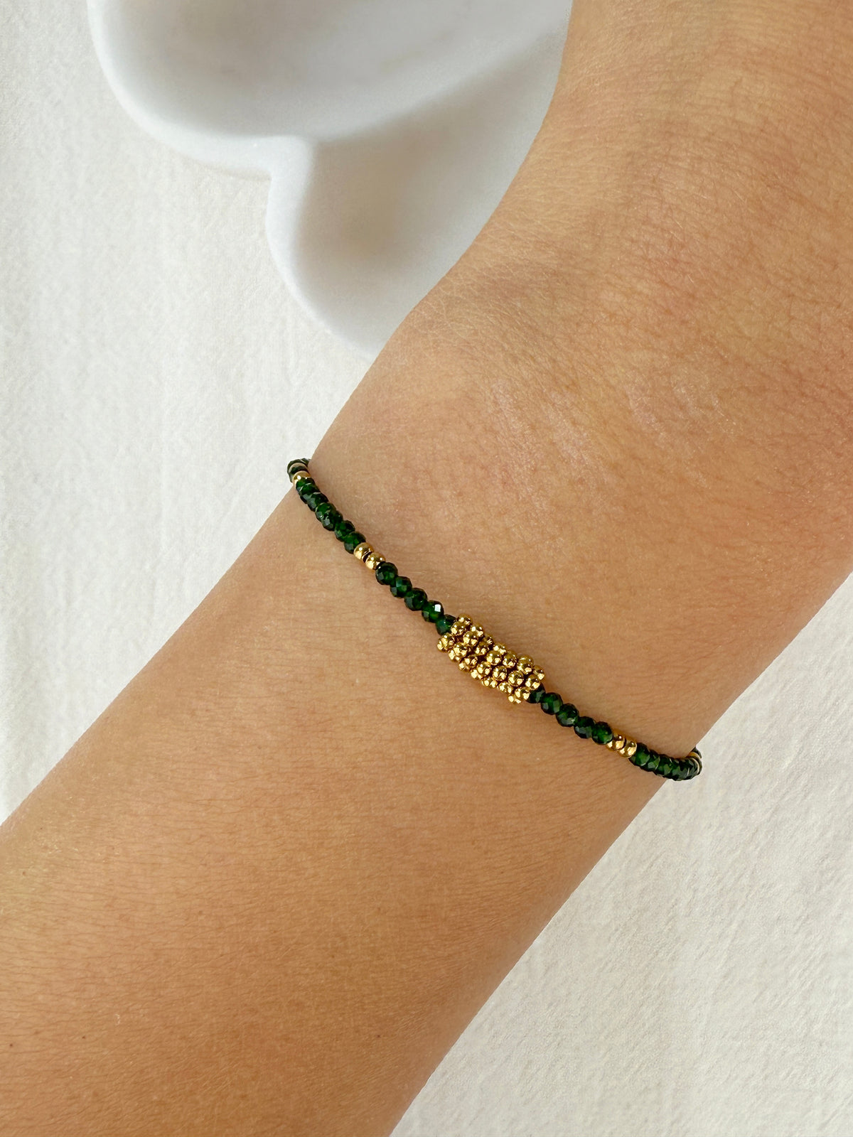 Bracelet PIERRE DE SABLE VERTE
