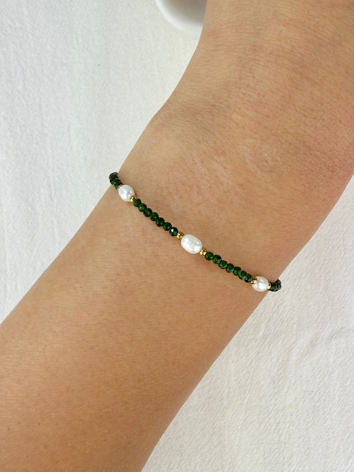 Bracelet PIERRE DE SABLE VERTE
