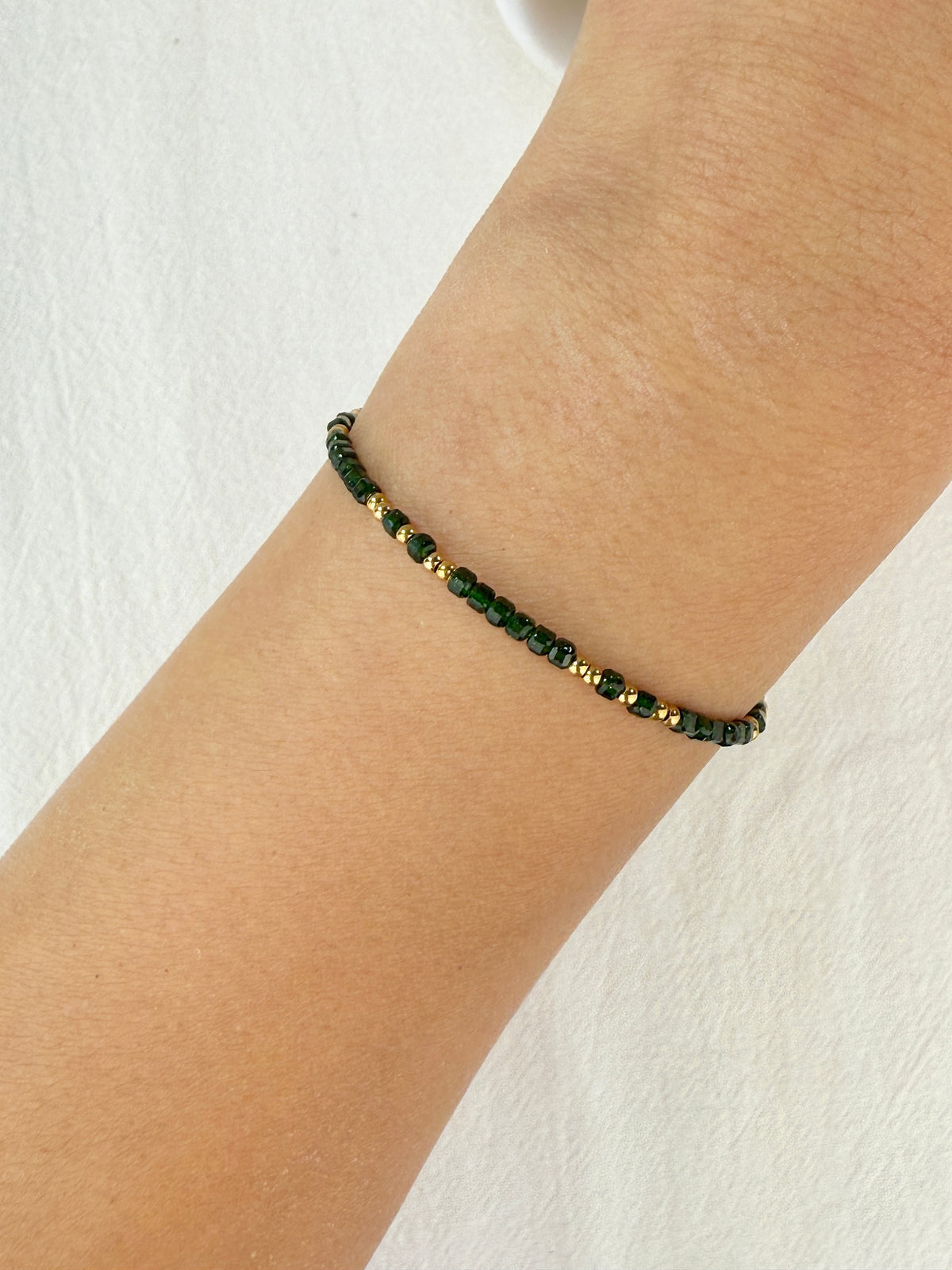 Bracelet PIERRE DE SABLE VERTE