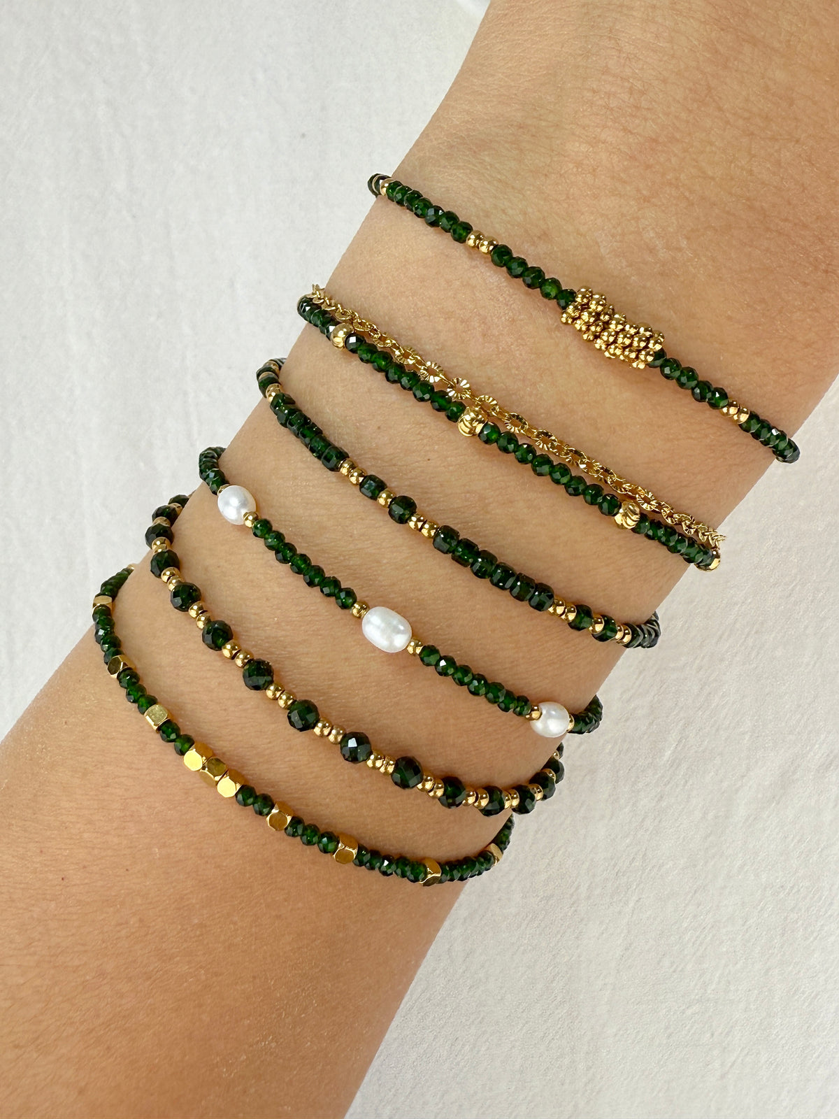 Bracelet PIERRE DE SABLE VERTE