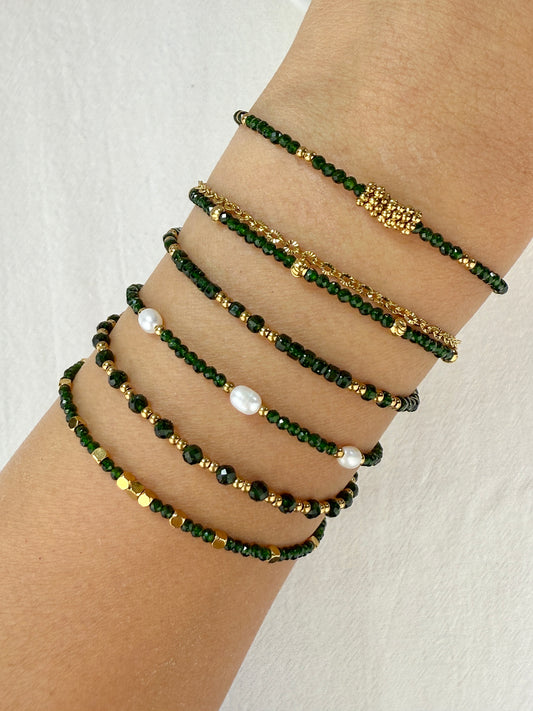 Bracelet PIERRE DE SABLE VERTE